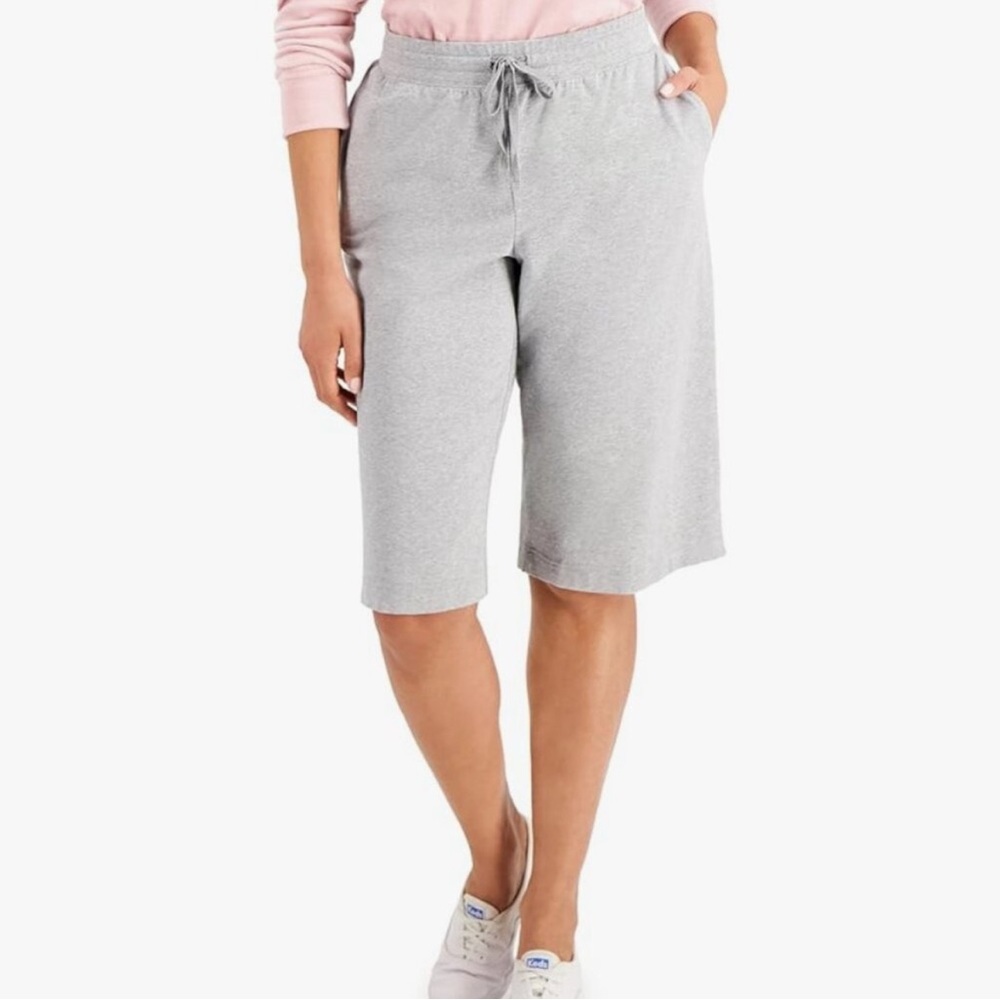 262M NWT Karen Scott Sport Knit Pull‎ On Skimmer Short - Size: XS